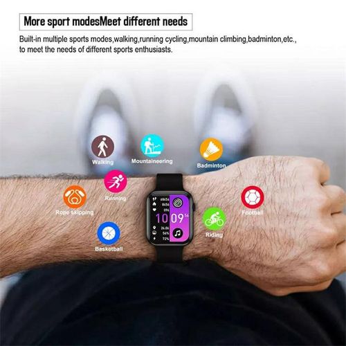Men's Black Dual Strap Smart Watch T55 Bluetooth Waterproof Watch