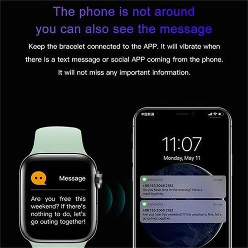 Men's Black Dual Strap Smart Watch T55 Bluetooth Waterproof Watch