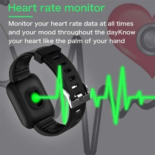 Ladies Black Smart Watch 116plus Bluetooth Waterproof Watch