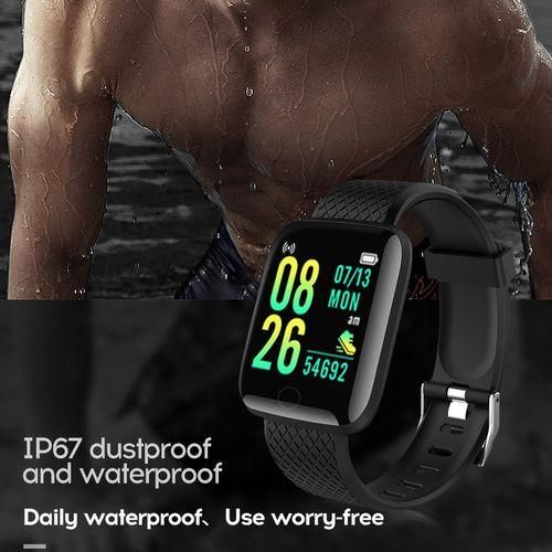 Ladies Black Smart Watch 116plus Bluetooth Waterproof Watch