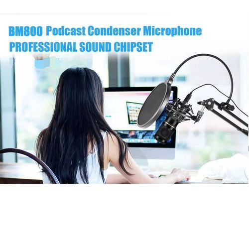 Professional Condenser MICROPHONE WITH Shock Mount BM-800 LIVE SING SONG Podcast V BLOG MIC
