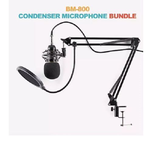 Professional Condenser MICROPHONE WITH Shock Mount BM-800 LIVE SING SONG Podcast V BLOG MIC