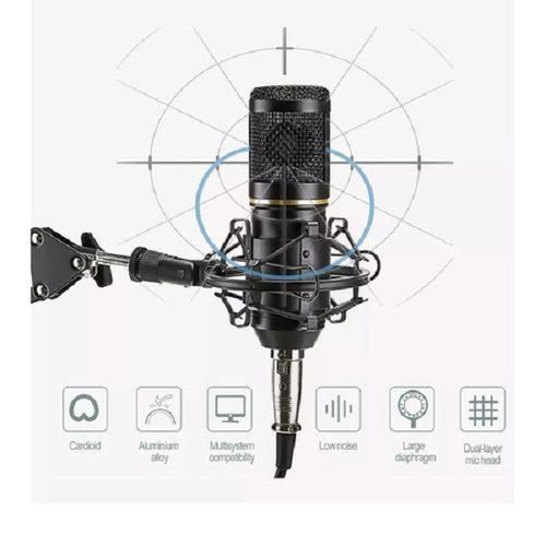 Professional Condenser MICROPHONE WITH Shock Mount BM-800 LIVE SING SONG Podcast V BLOG MIC