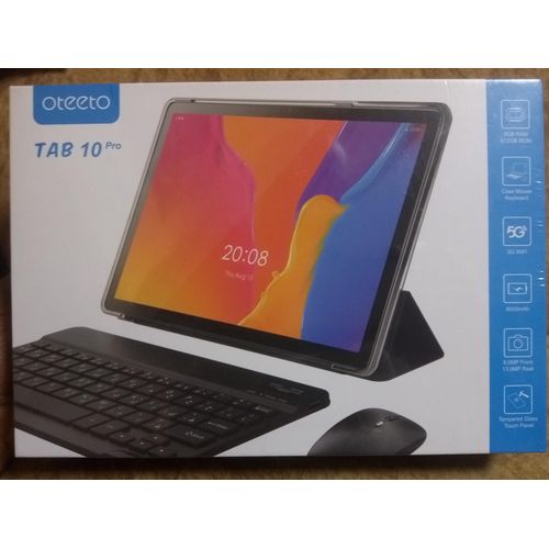 Oteeto TAB 10 Pro Tablet 8000mAh 8GB RAM + 512GB ROM Single SIM 5G Network//5G Wifi//8MP Front + 13MP Rear Camera/Quad Core 2.0GHz Processor/Android 13/Includes Keyboard,Mouse,Touch Pen,OTG,Flip Cover