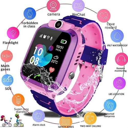 Fashion Children's SmartWatch SimCard Positioning Tracker Waterproof