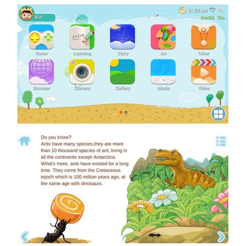 Kids Tablet Andriod 6.0 1GB 8GB And WiFi, 7 Inch Dual Camera Google Play With Learning App For ChildrenPink