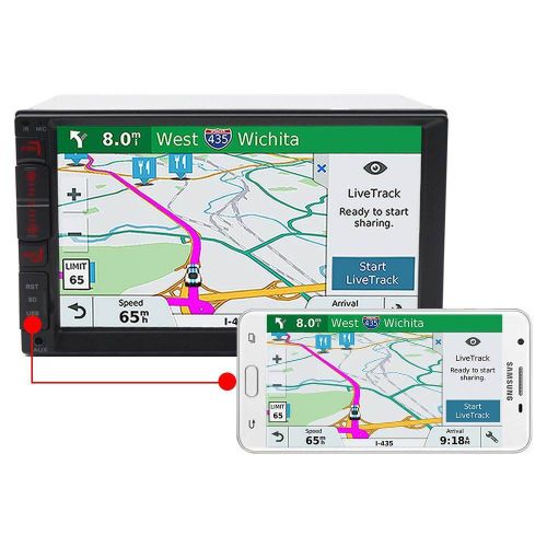 (7inch-2DIN-W/ 4led & Rearview Camera) Remote Control GPS BT USB Bluetooth Touch Screen Car Stereo Audio FM Receiver MP3 MP5 Car Radio Multimedia Player- IOS & Android