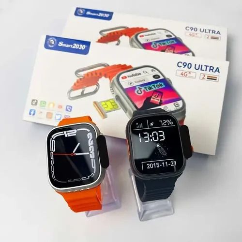 SmartBerry C90 ULTRA 2 Watch Dual Camera 4G SIM with Phone Call, WIFI, GPS, Video, Ultra Smartwatch.