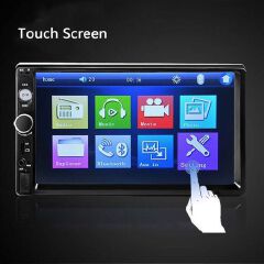 2 Din 7" HD Car Stereo Radio Player Bluetooth Touch Screen + Rear Camera Kit