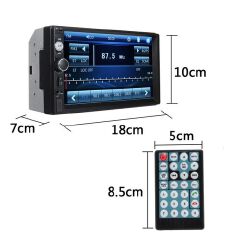 2 Din 7" HD Car Stereo Radio Player Bluetooth Touch Screen + Rear Camera Kit