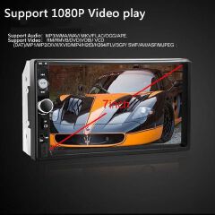 2 Din 7" HD Car Stereo Radio Player Bluetooth Touch Screen + Rear Camera Kit