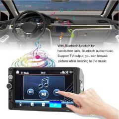 2 Din 7" HD Car Stereo Radio Player Bluetooth Touch Screen + Rear Camera Kit
