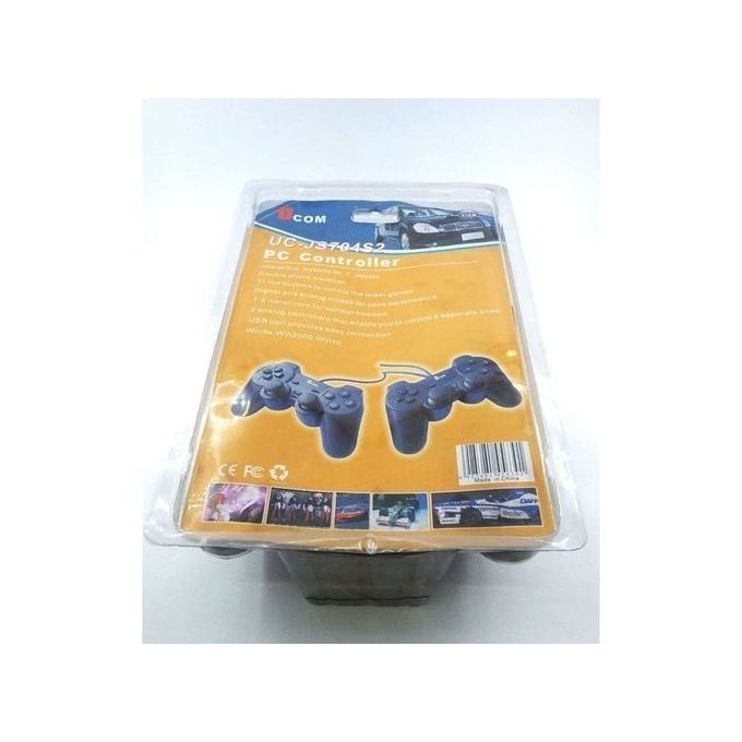 Ucom UC-JS704S2 USB Wired PC Dual Game pad 2 Game Controller Dual Shock Control Computer Gaming Play