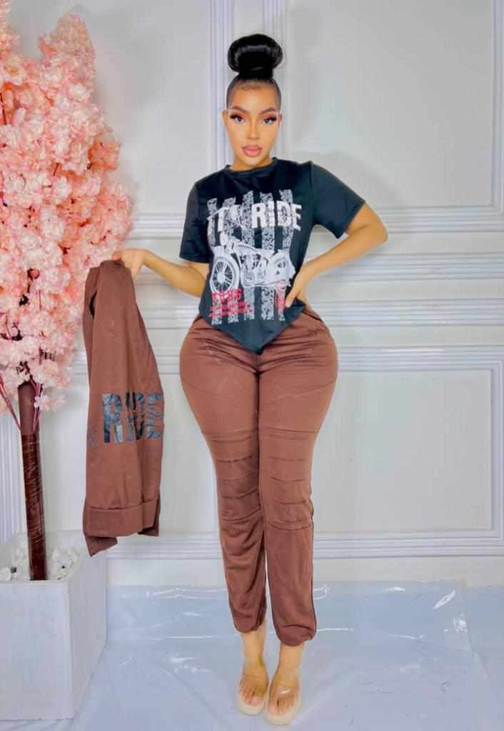 Fashion ladies 3 piece trouser suit