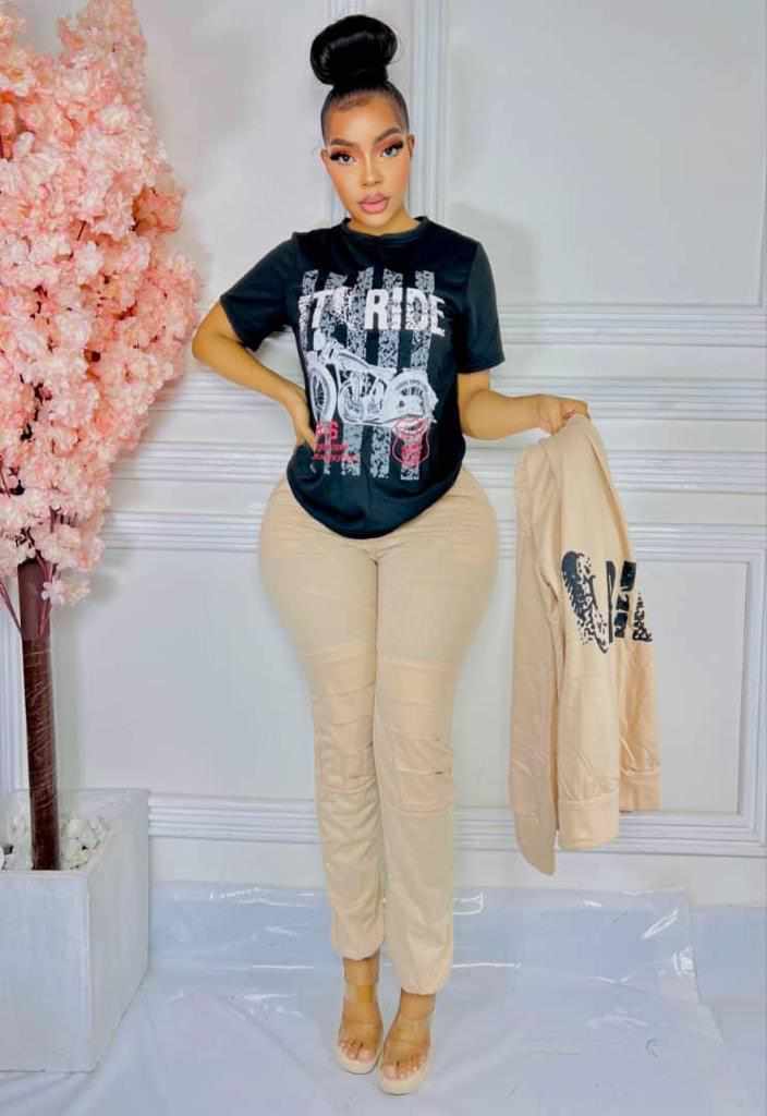 Fashion ladies 3 piece trouser suit