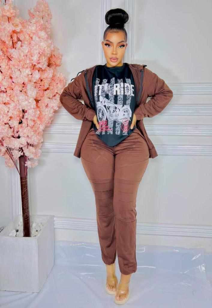 Fashion ladies 3 piece trouser suit