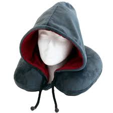 Microfiber Travel Neck Pillow With Hoodie -