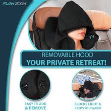 Microfiber Travel Neck Pillow With Hoodie -