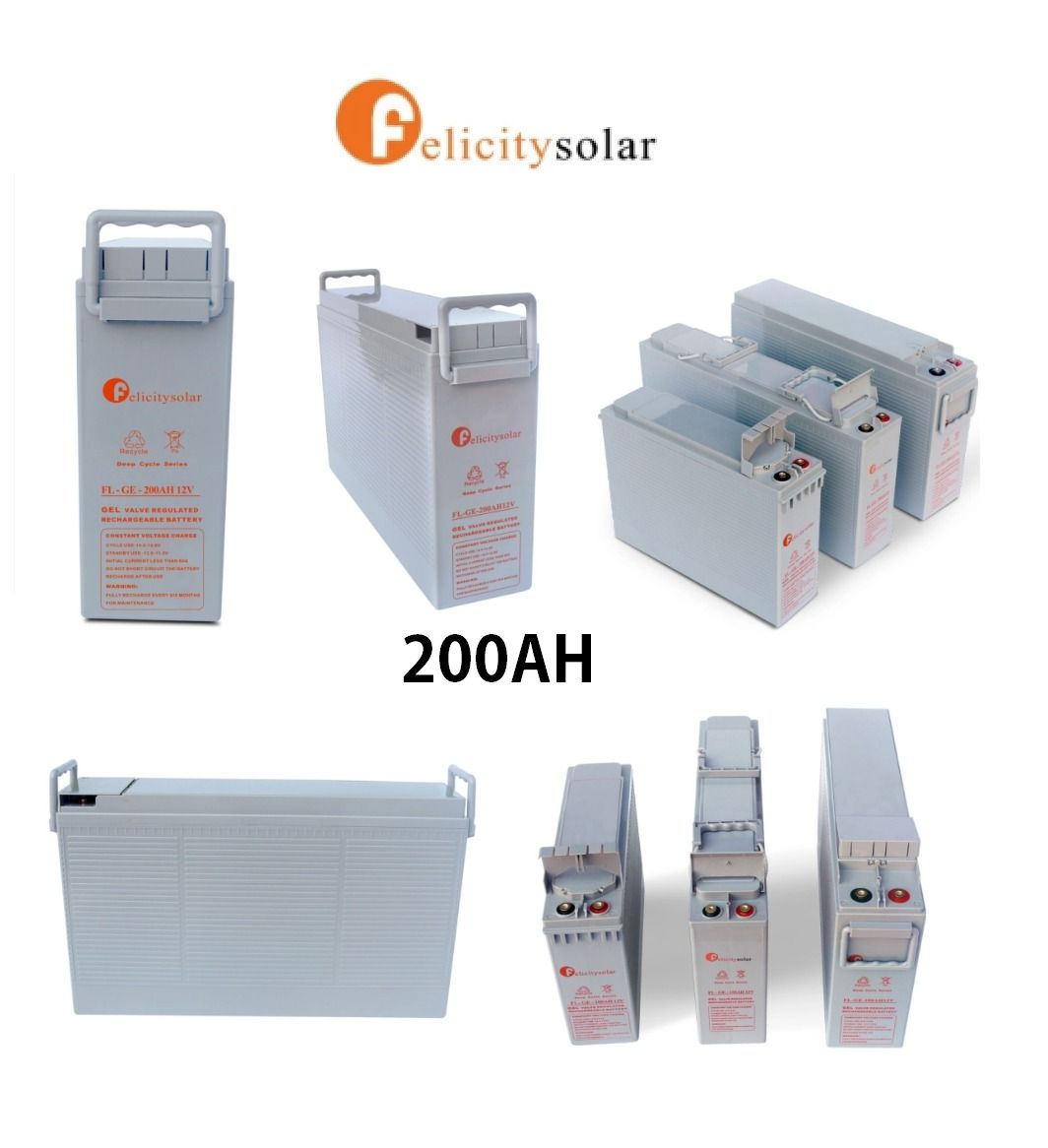 High Quality Safety Value Non-Spillable Construction Design Lead Acid Battery Front Terminal Solar Battery