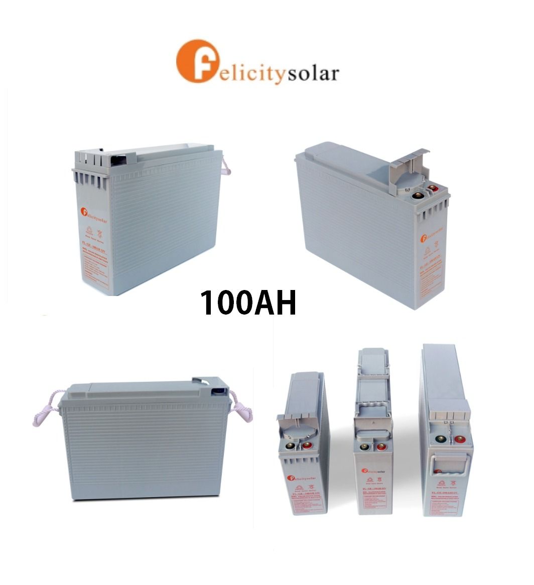 High Quality Safety Value Non-Spillable Construction Design Lead Acid Battery Front Terminal Solar Battery