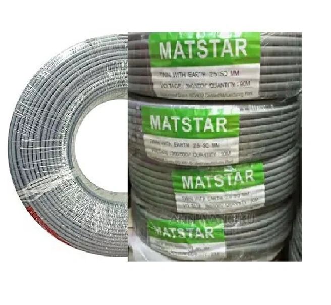 90Mtr Long Matstar 2.5 Twin Cable + Earth Flat Power Electrical Cable