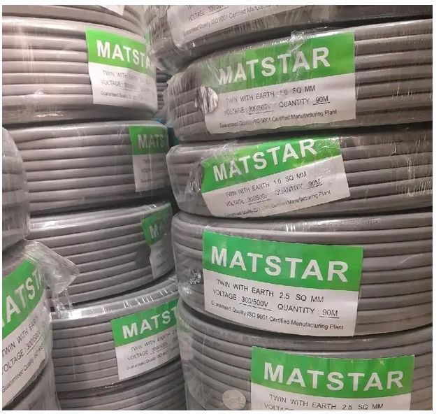 90Mtr Long Matstar 2.5 Twin Cable + Earth Flat Power Electrical Cable