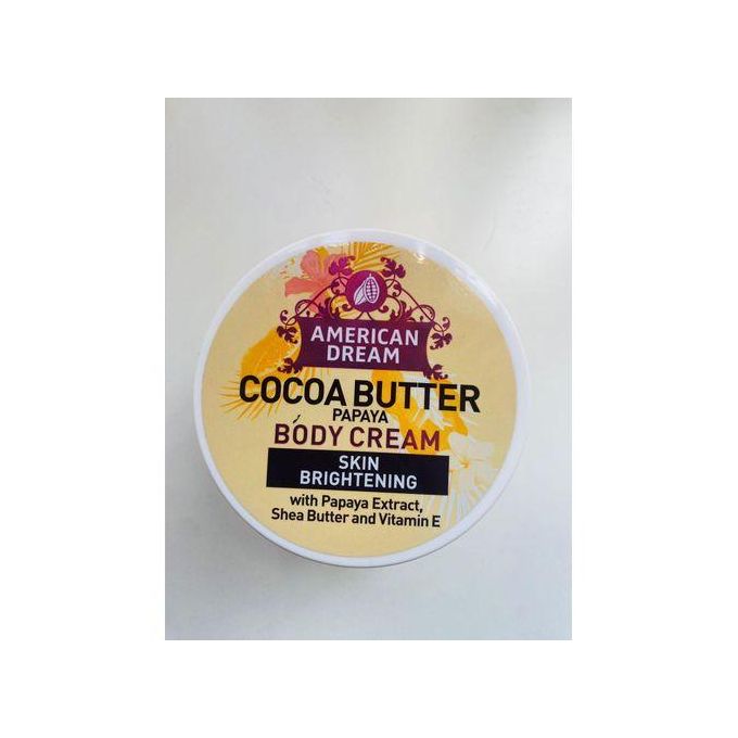 American Dream Cocoa Butter Body Cream with Papaya Extract, Shea Butter and Vitamin E