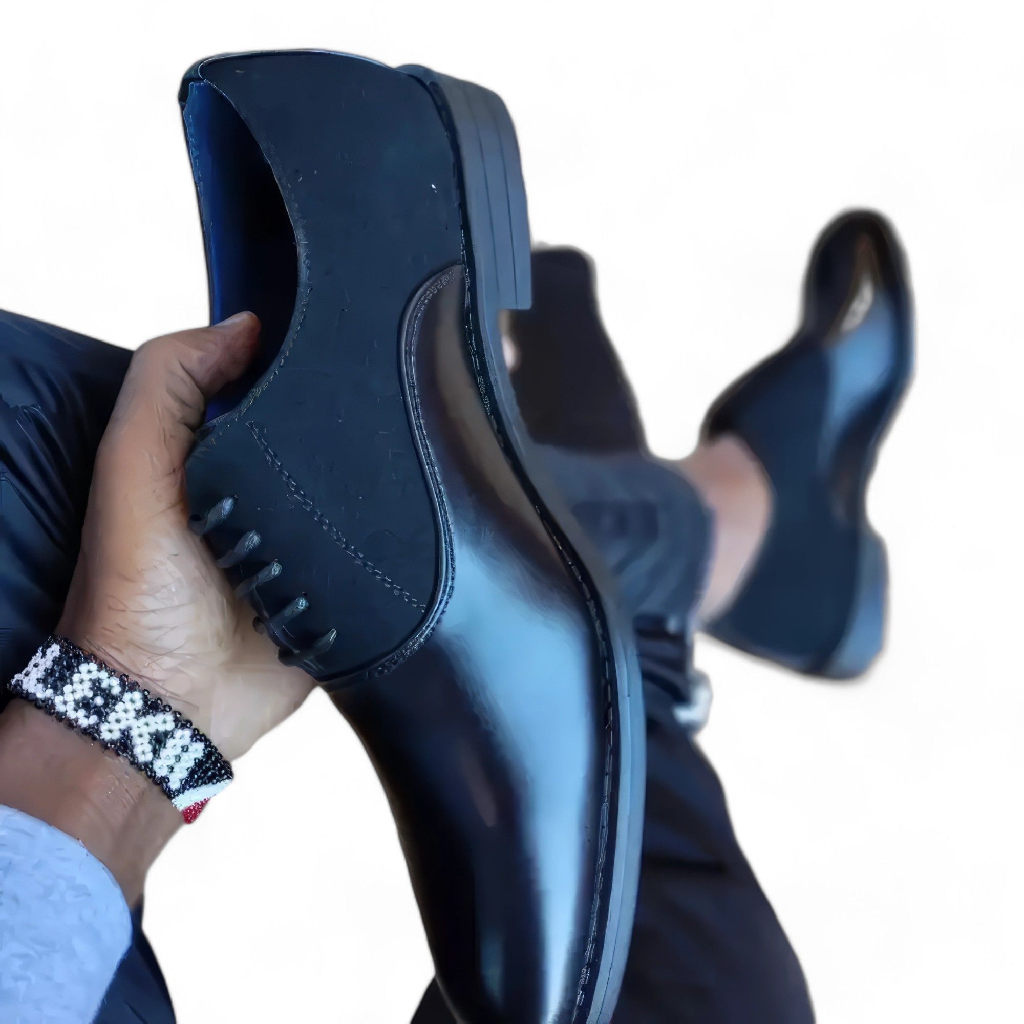 Men's Premium Leather and Suede Oxford Dress Shoes - Black and Brown - Formal Office Shoes - Kilimall Kenya | Men’s Formal Footwear | Formal Leather Shoes | Suede Formal Shoes | Office Wear Shoes