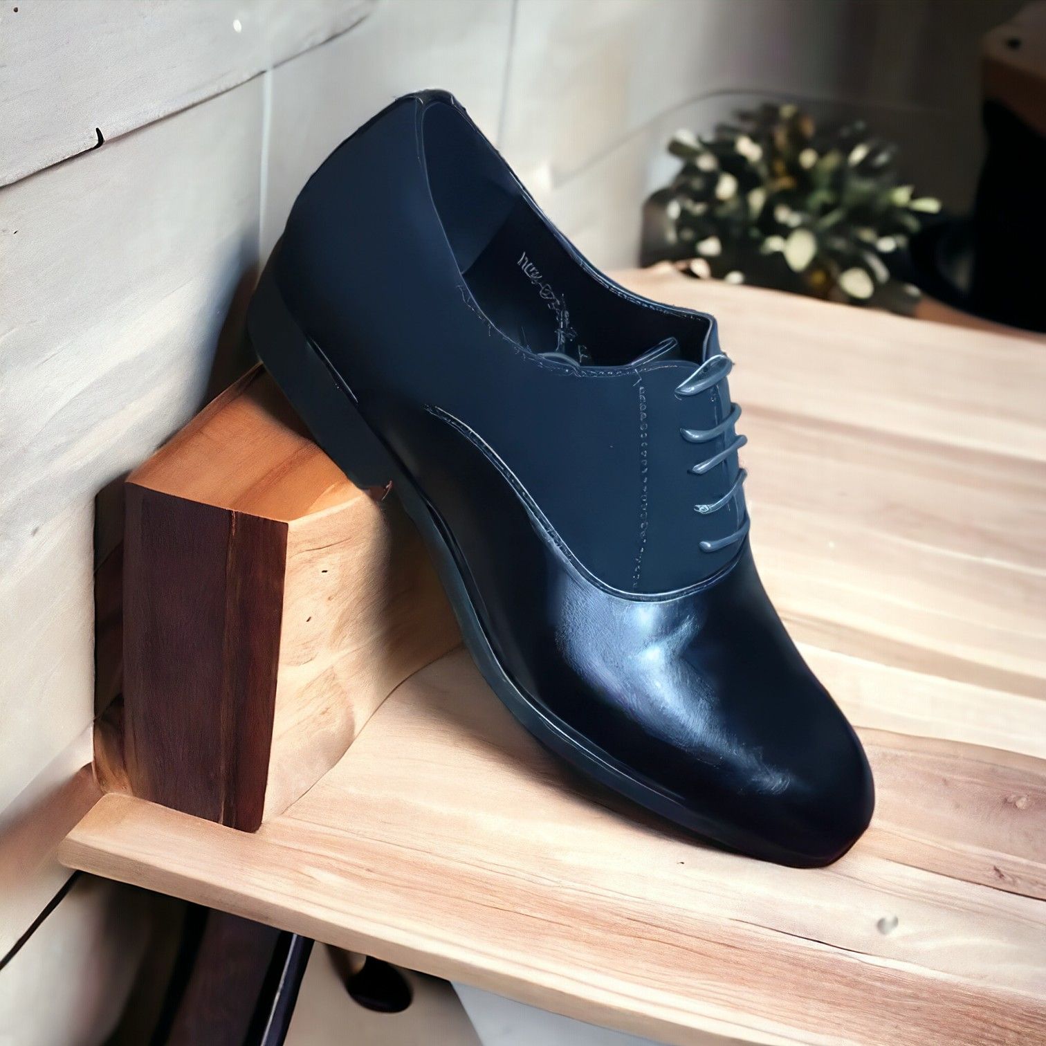 Men's Premium Leather and Suede Oxford Dress Shoes - Black and Brown - Formal Office Shoes - Kilimall Kenya | Men’s Formal Footwear | Formal Leather Shoes | Suede Formal Shoes | Office Wear Shoes