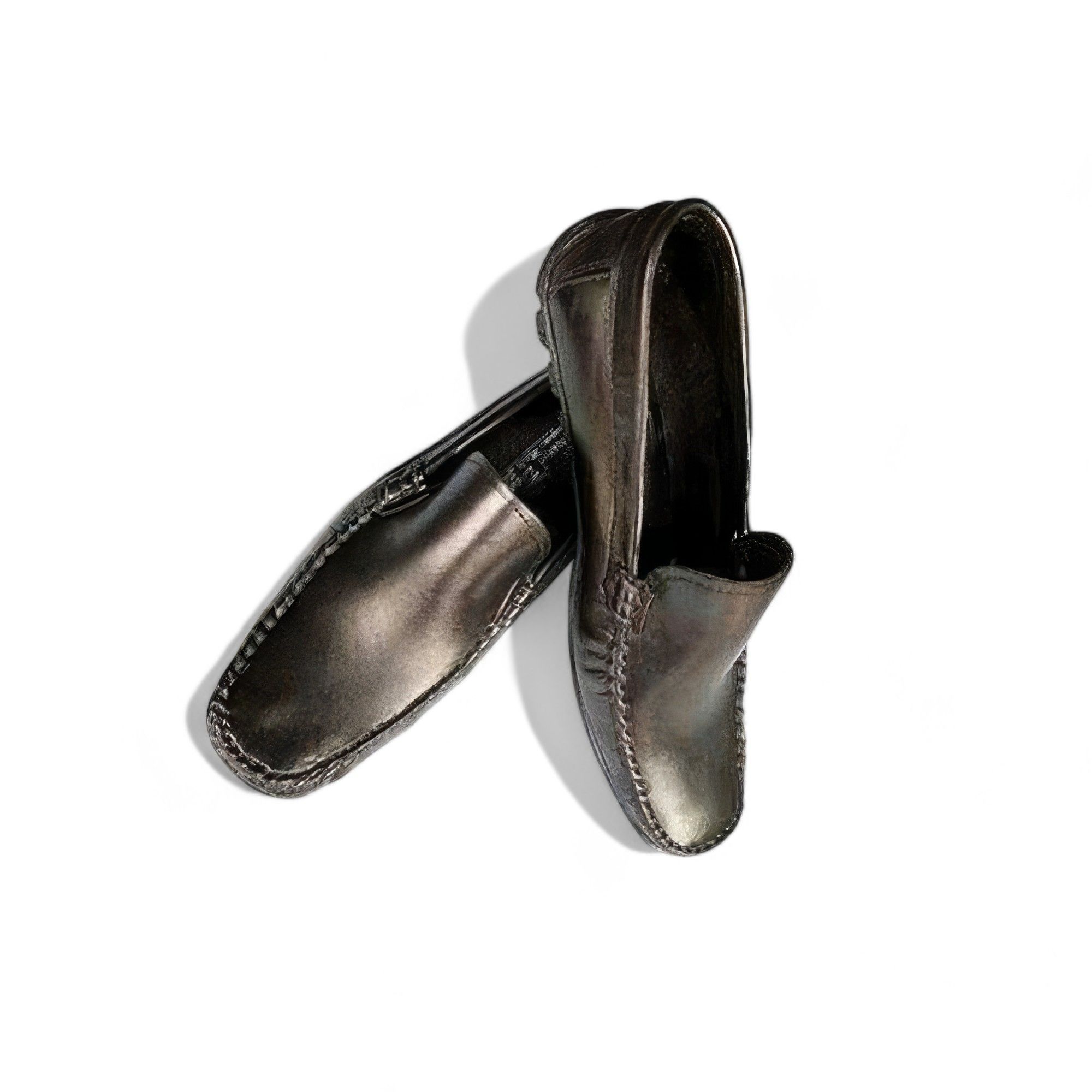 Men's Genuine Leather Slip-On Loafers – Classic Black & Brown Dress Shoes for Office and Formal Wear