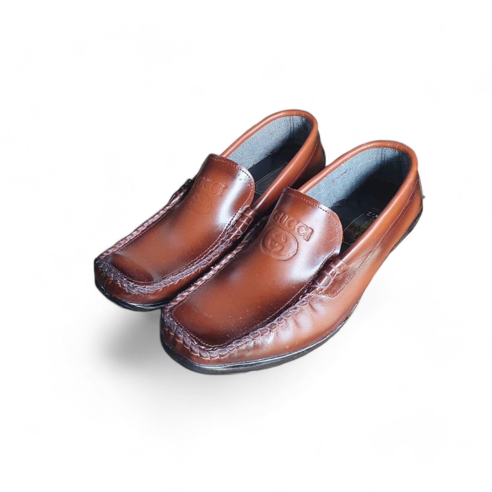 Men's Genuine Leather Slip-On Loafers – Classic Black & Brown Dress Shoes for Office and Formal Wear