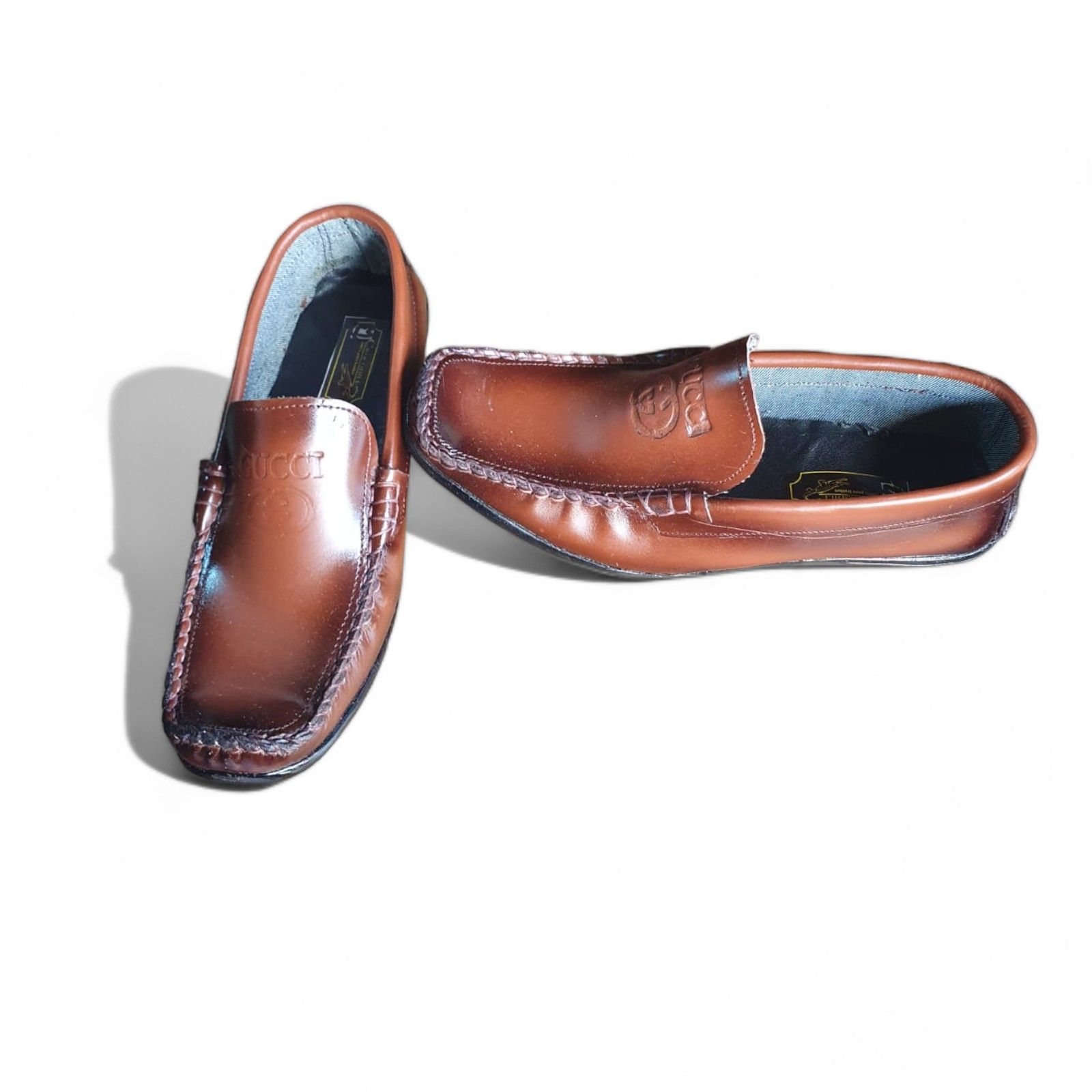 Men's Genuine Leather Slip-On Loafers – Classic Black & Brown Dress Shoes for Office and Formal Wear