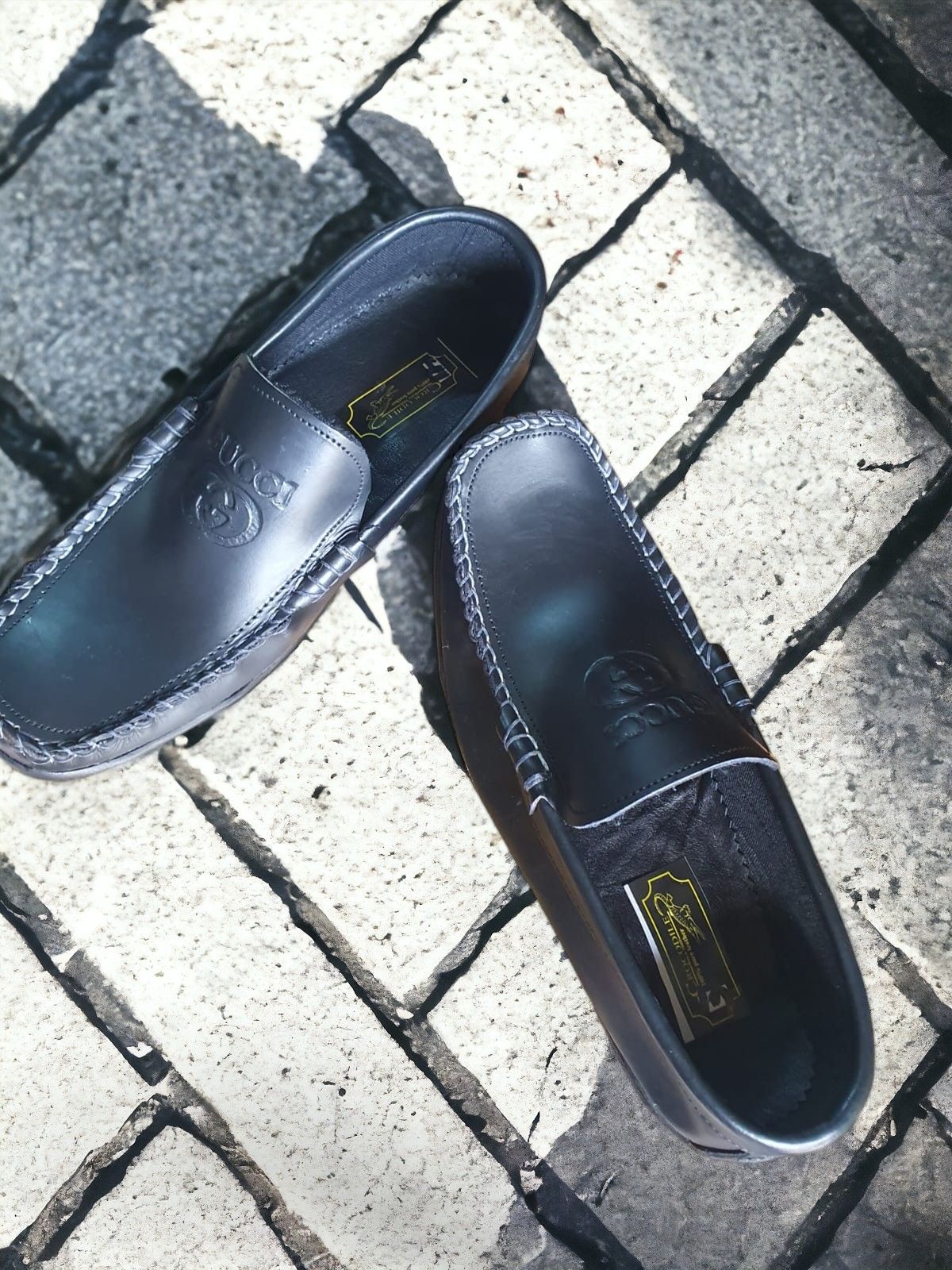 Men's Genuine Leather Slip-On Loafers – Classic Black & Brown Dress Shoes for Office and Formal Wear