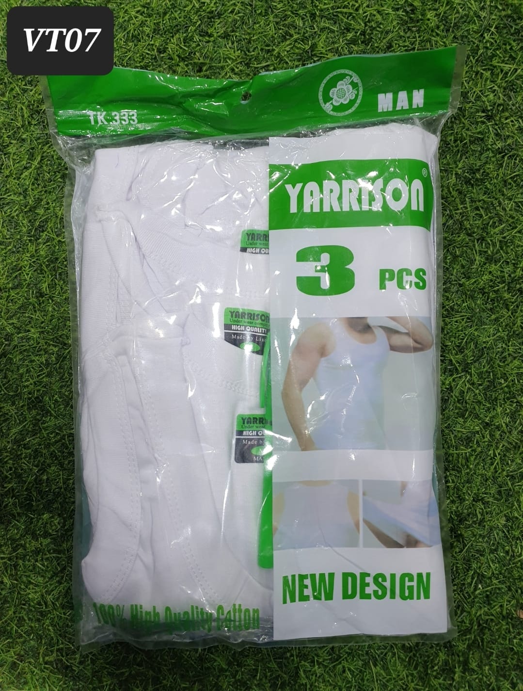 Yarrison 100% Cotton for Men Fitted Vest (3Pcs).