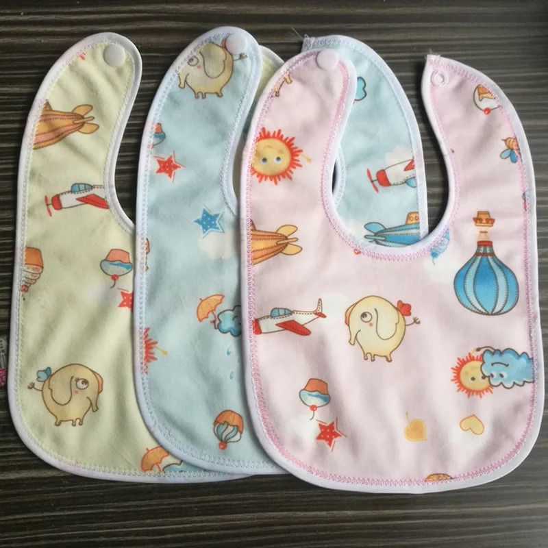 Fashion 3PCs Adorable Feed Wear Newborn Baby Feeder Bibs