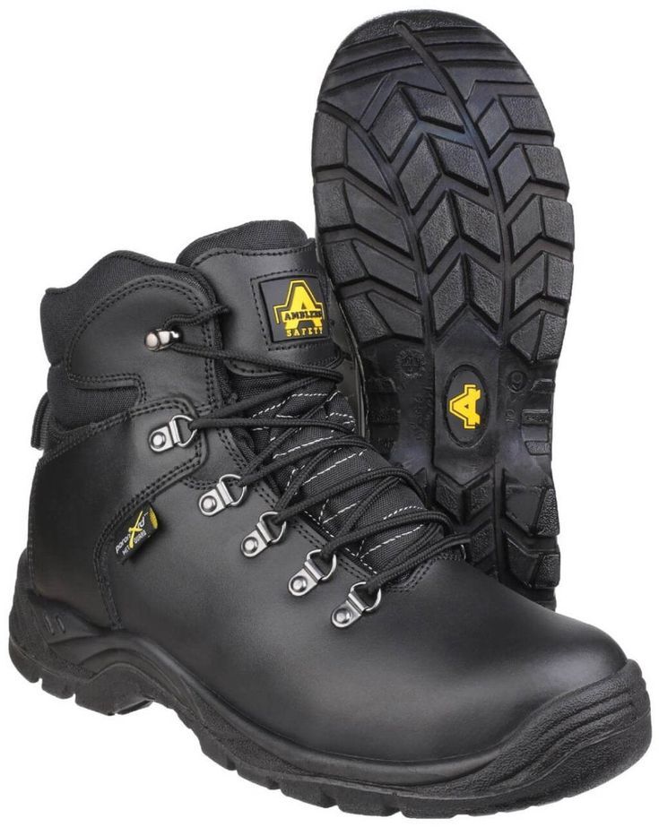 Black Industrial and Home Safety Boots, Resistant Industrial Safety Boots