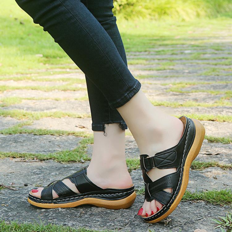 High Quality Fancy Ladies Open Wedge Shoes