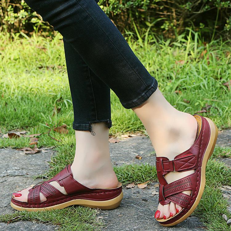 High Quality Fancy Ladies Open Wedge Shoes