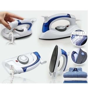Easily Portable & Foldable Steam Iron Box - White And Blue