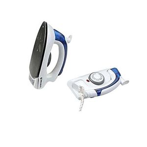 Easily Portable & Foldable Steam Iron Box - White And Blue