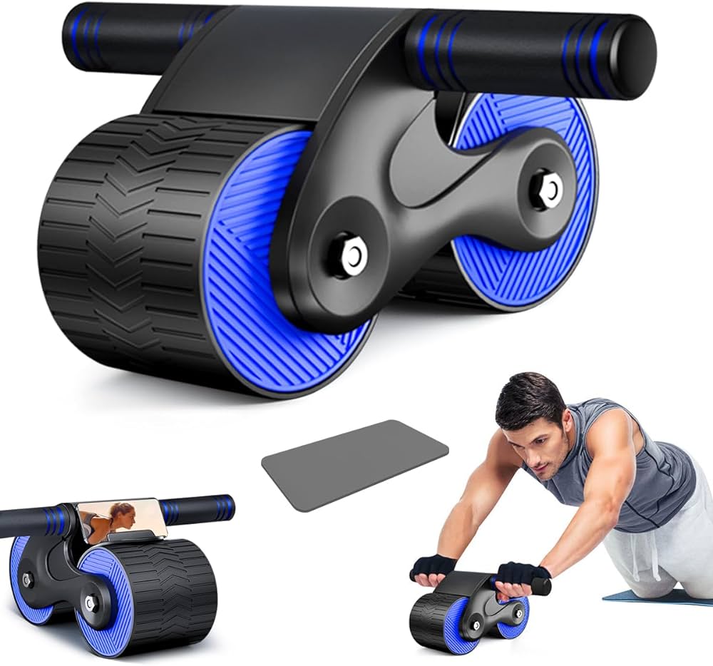 UNIQUE Automatic Rebound Aabdominal Wheel, abdominal wheel, 2023 New Automatic Rebound Fitness Belly Wheelt,Automatic Rebound Abdominal Wheel Kit, Male and female fitness equipment wheel