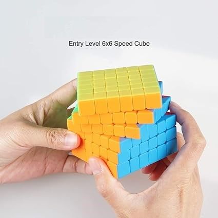 PROFESSIONAL 6x6 Rubik's Speed Cube,  6x6 Cube Stickerless Latest Version Stickerless Speed Cube 6x6x6 Fo r Children and Adults Multi Color