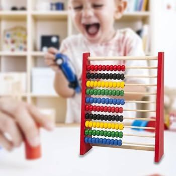 CLASSIC Abacus 10 Rows,Math Tool Counting, Educational Toy, Toys For 1 Year Old,Calculator Frame,Children's Primary School Abacus
