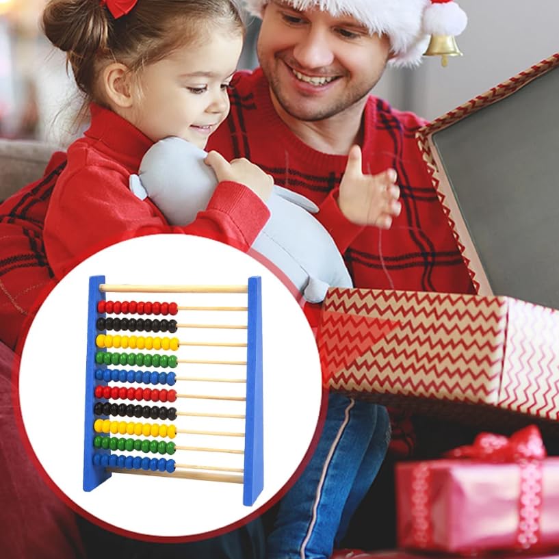 CLASSIC Abacus 10 Rows,Math Tool Counting, Educational Toy, Toys For 1 Year Old,Calculator Frame,Children's Primary School Abacus