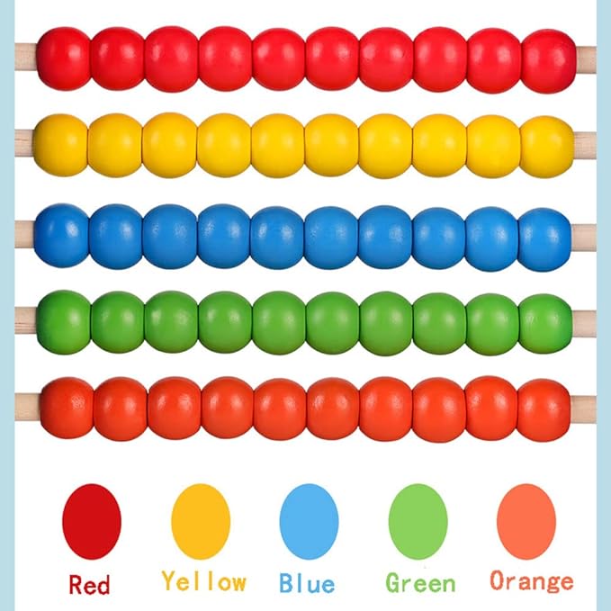 CLASSIC Abacus 10 Rows,Math Tool Counting, Educational Toy, Toys For 1 Year Old,Calculator Frame,Children's Primary School Abacus