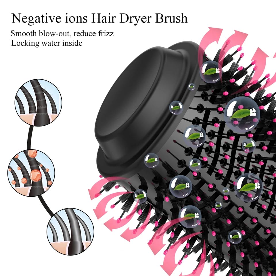 PREMIUM Electric hair straightener brush / dryer One Step Hair Dryer and Volumizer, Hot Air Brush, 3 in 1 Styling Styler, Straightener Minimized Heat Damage For Women & Men, Machine Brush Electric