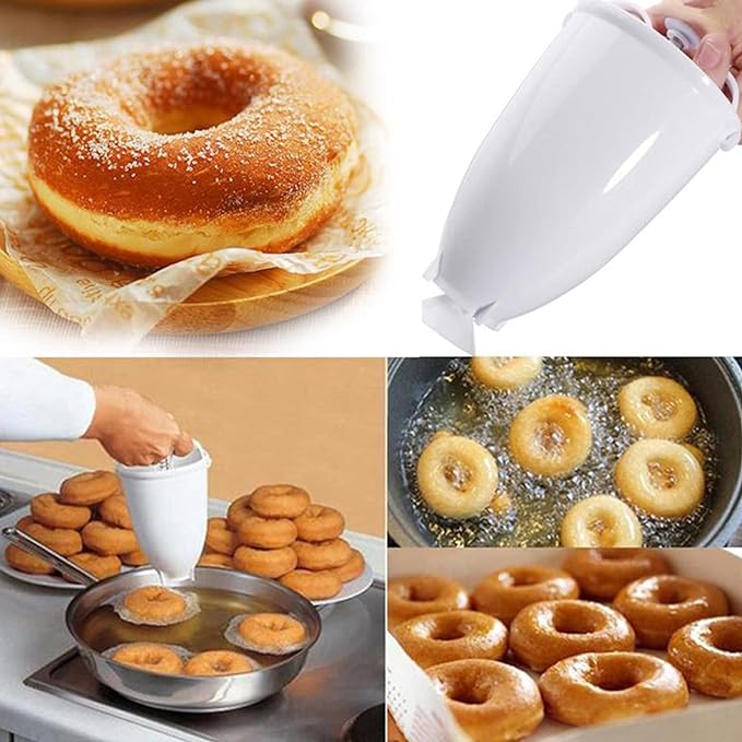 PROFESSIONAL Donut Maker Dispenser,Donut Mould Easy and Fast to Make,Portable Manual Donut Machine Tool for Waffle Maker  DIY Dessert Artifact Baking Mold Home Kitchen Bakery Supplies