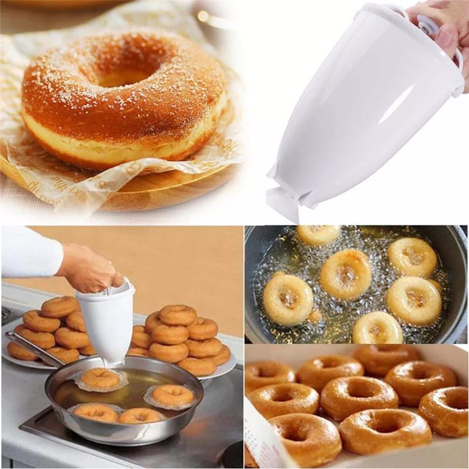PROFESSIONAL Donut Maker Dispenser,Donut Mould Easy and Fast to Make,Portable Manual Donut Machine Tool for Waffle Maker  DIY Dessert Artifact Baking Mold Home Kitchen Bakery Supplies