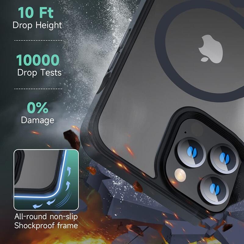 phone case Accessories Orig IP14 15Promax Luxury Shockproof Armor Magnetic Case For iPhone 15 Pro Max 14 Plus 13 12 11 Magsafe Wireless Charging Clear Matte Skin Cover mobile phone case