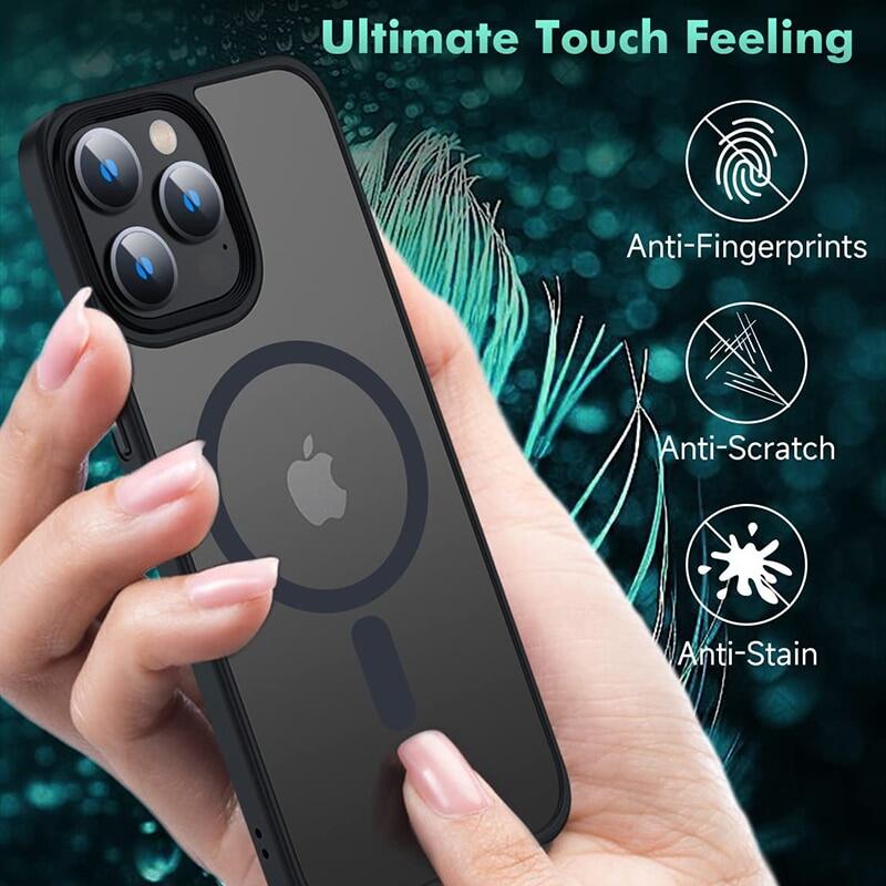 phone case Accessories Orig IP14 15Promax Luxury Shockproof Armor Magnetic Case For iPhone 15 Pro Max 14 Plus 13 12 11 Magsafe Wireless Charging Clear Matte Skin Cover mobile phone case